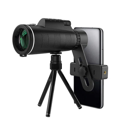 Telescopio Monocular ULTRAPOWER™ + SOPORTE y TRIPODE para móvil de REGALO