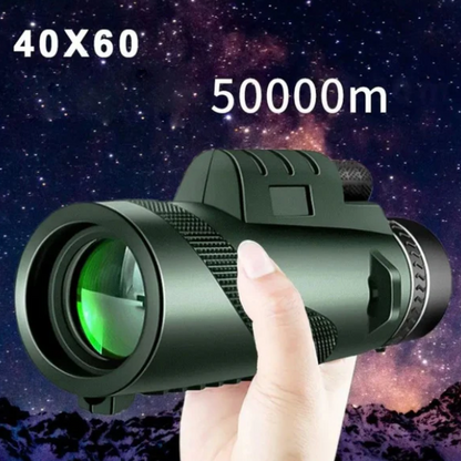 Telescopio Monocular ULTRAPOWER™ + SOPORTE y TRIPODE para móvil de REGALO