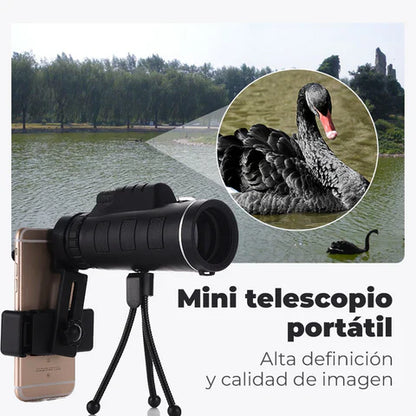 Telescopio Monocular ULTRAPOWER™ + SOPORTE y TRIPODE para móvil de REGALO